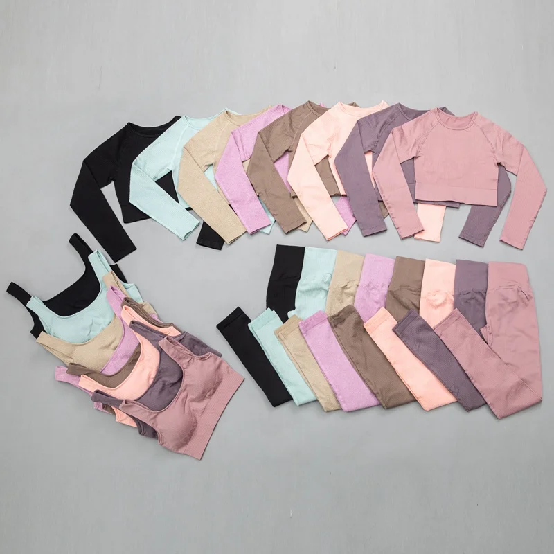 Fitness Clothing Exercise Sportswear L Work Out Apparel Gym Clothes Women Seamless Yoga Set