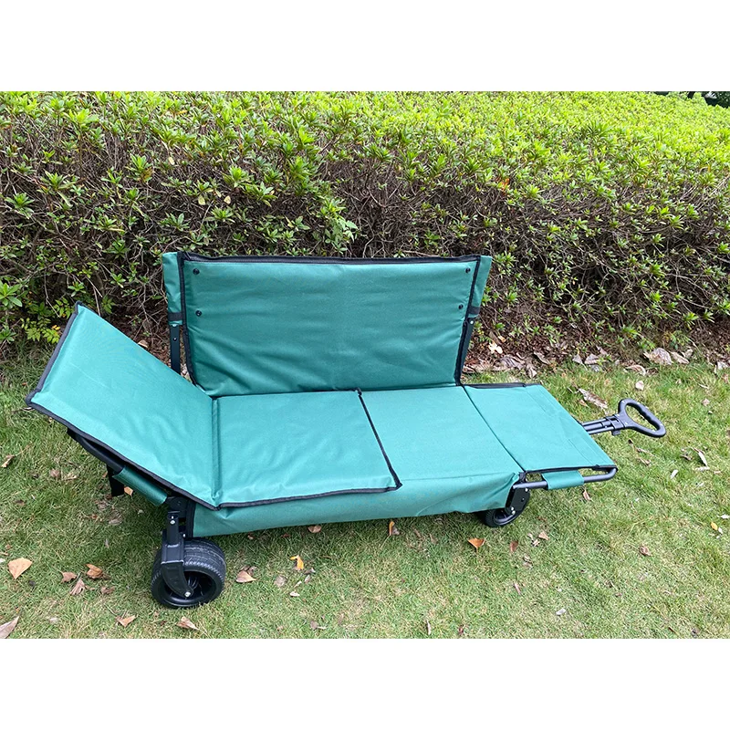 Multi purpose Removable High Backrest Folding Wagon Sofa Bed Heavy Duty Oxford Fabric Camping Trolley Wagon
