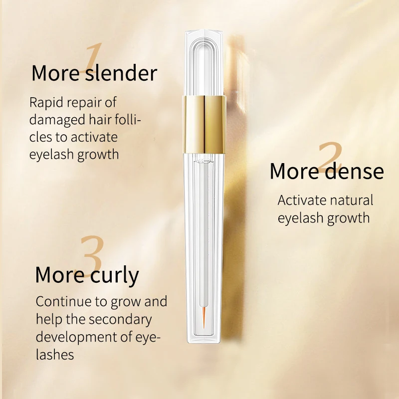 Korean Private Label Brow Lash Eyebrow Enhance Lashserum Growing Vegan Natural 100% Organic Lashes Growth Liquid Eyelash Serum