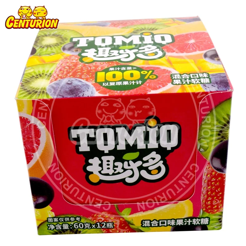 Wholesale natural juice Mixed fruit flavored bucket vegan Gummy Jelly Halal Sweet Candy