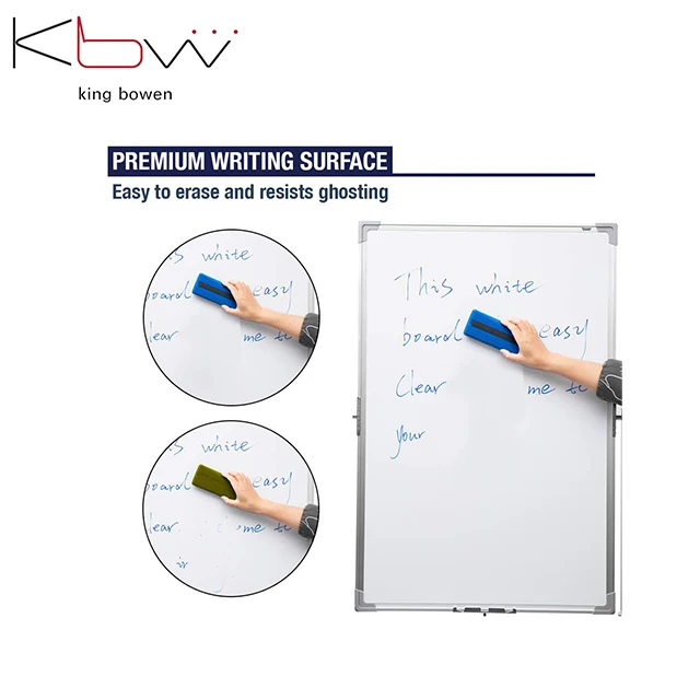 KBW High quality mobile white board easel double side rotating magnetic whiteboard stand with wheels