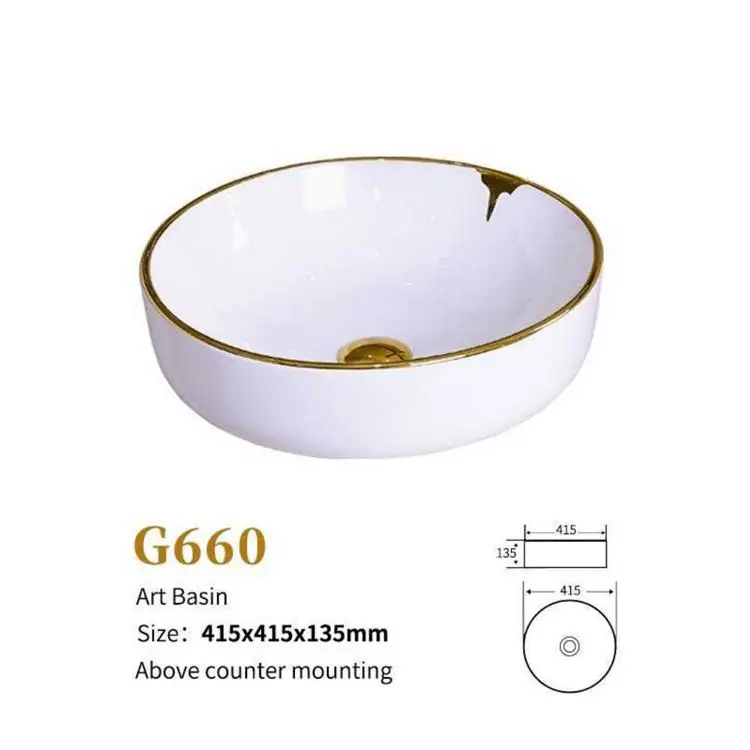 gold color ceramic small vanity bathroom sink bathroom luxury golden design parryware wash basin price