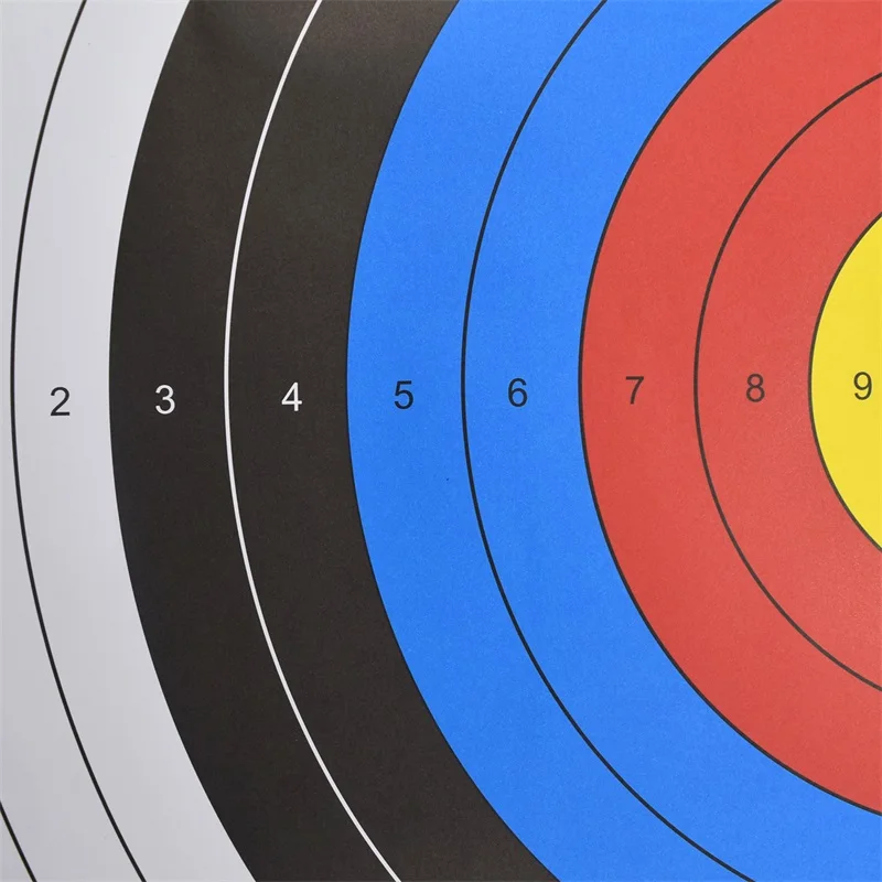 Elong Archery Target Paper 60cm 40cm 3 Spot Standard 6-10 Rings Full Face Indoor Shooting Practice Training Target Paper