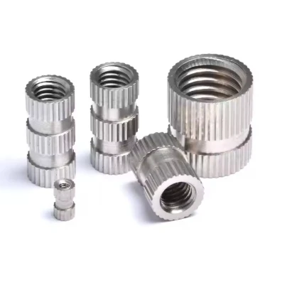 Custom Straight Grain Knurled GB809 Series Female M2 M3 M4 M6Thread Insert Nut Stainless Steel Injection Insert for Plastic