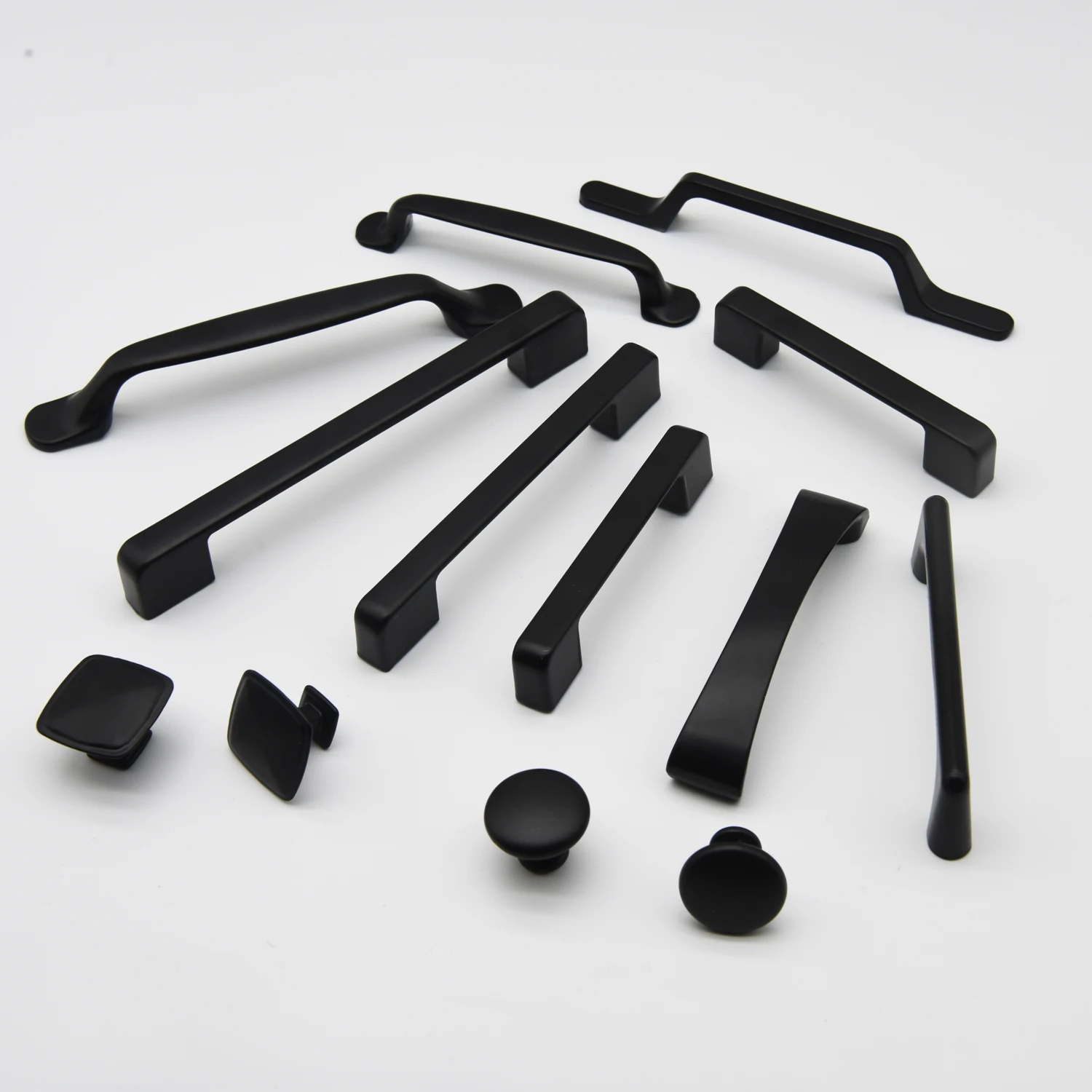 Черные алюминиевые мебельные ручки, ящик, шкаф, книжный шкаф, фурнитура, ручка шкафа