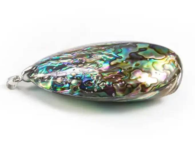 Manufacturers direct sales double sided abalone shell natural shell pendant DIY accessories accessories