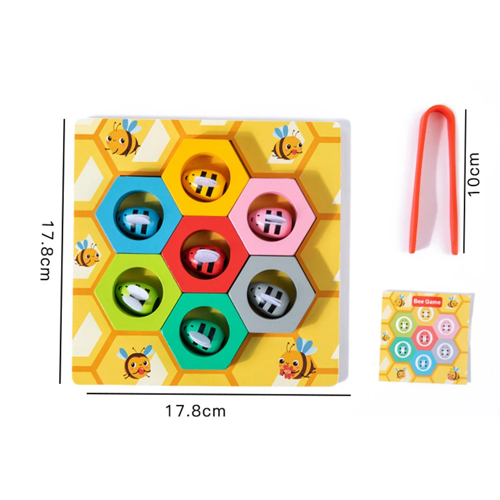 2023 New products Wooden beehive animal matching games Early childhood Puzzle educational Toys for kids Catch toys CPC CE