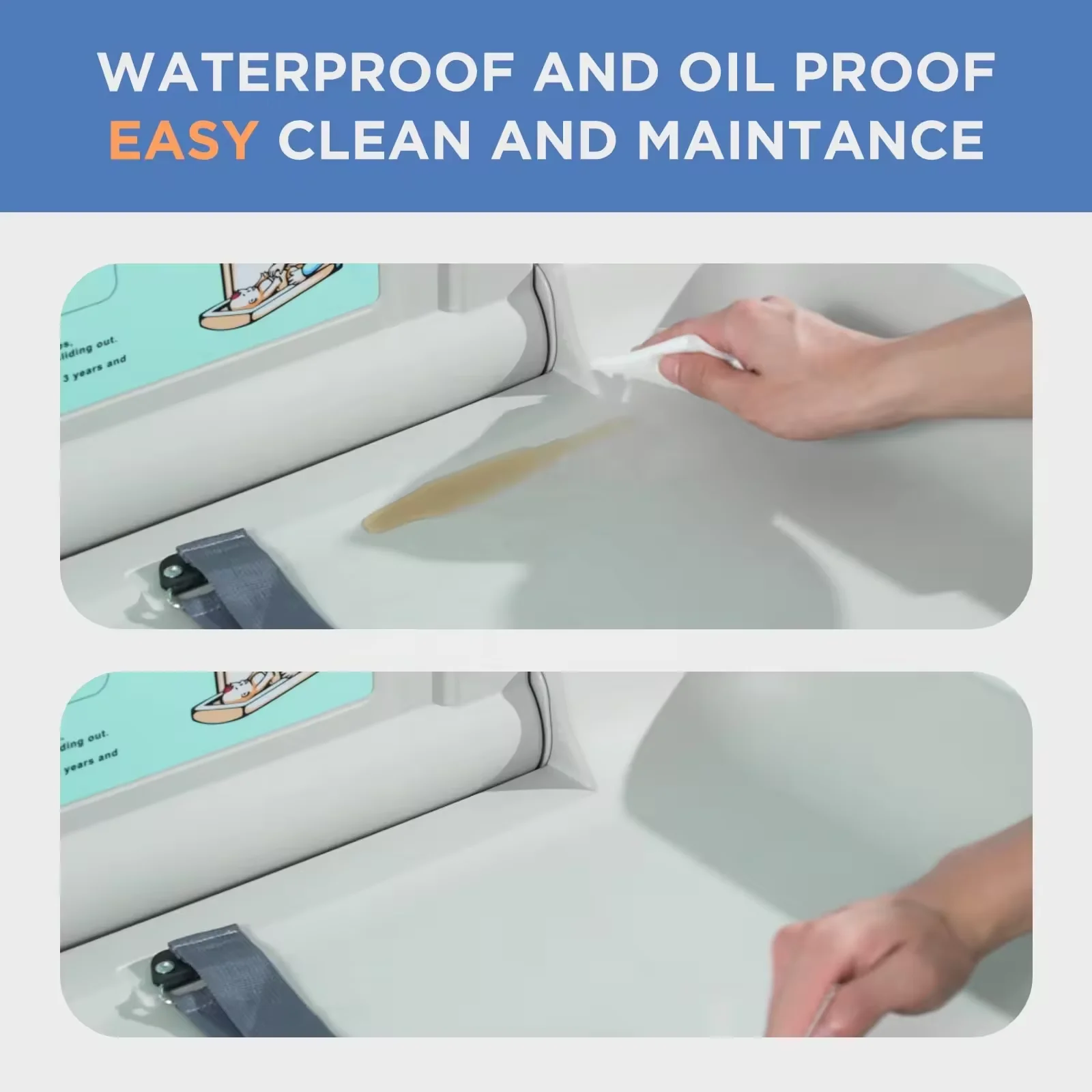 Commercial wall mounted horizontal baby diaper changing station portable