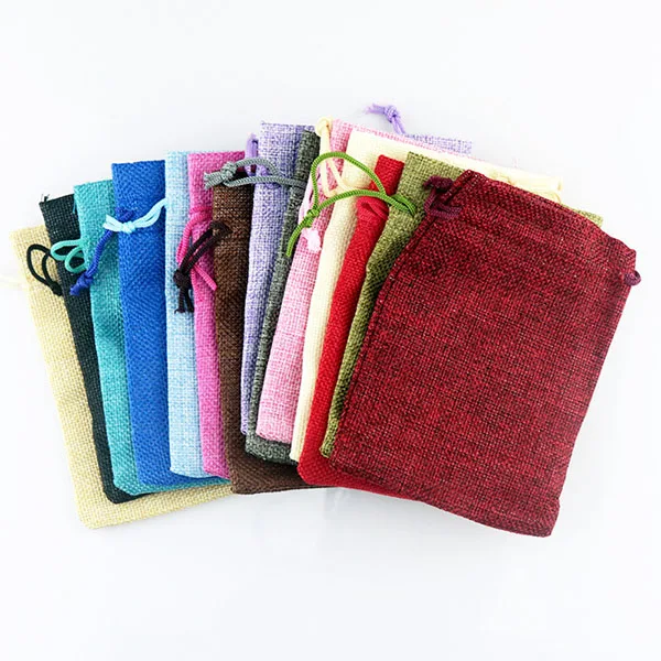 Gift Drawstring Pouch Gift Box Packaging Bags For Gift Linen Bags Jewelry Display Wedding Sack Burlap Bag