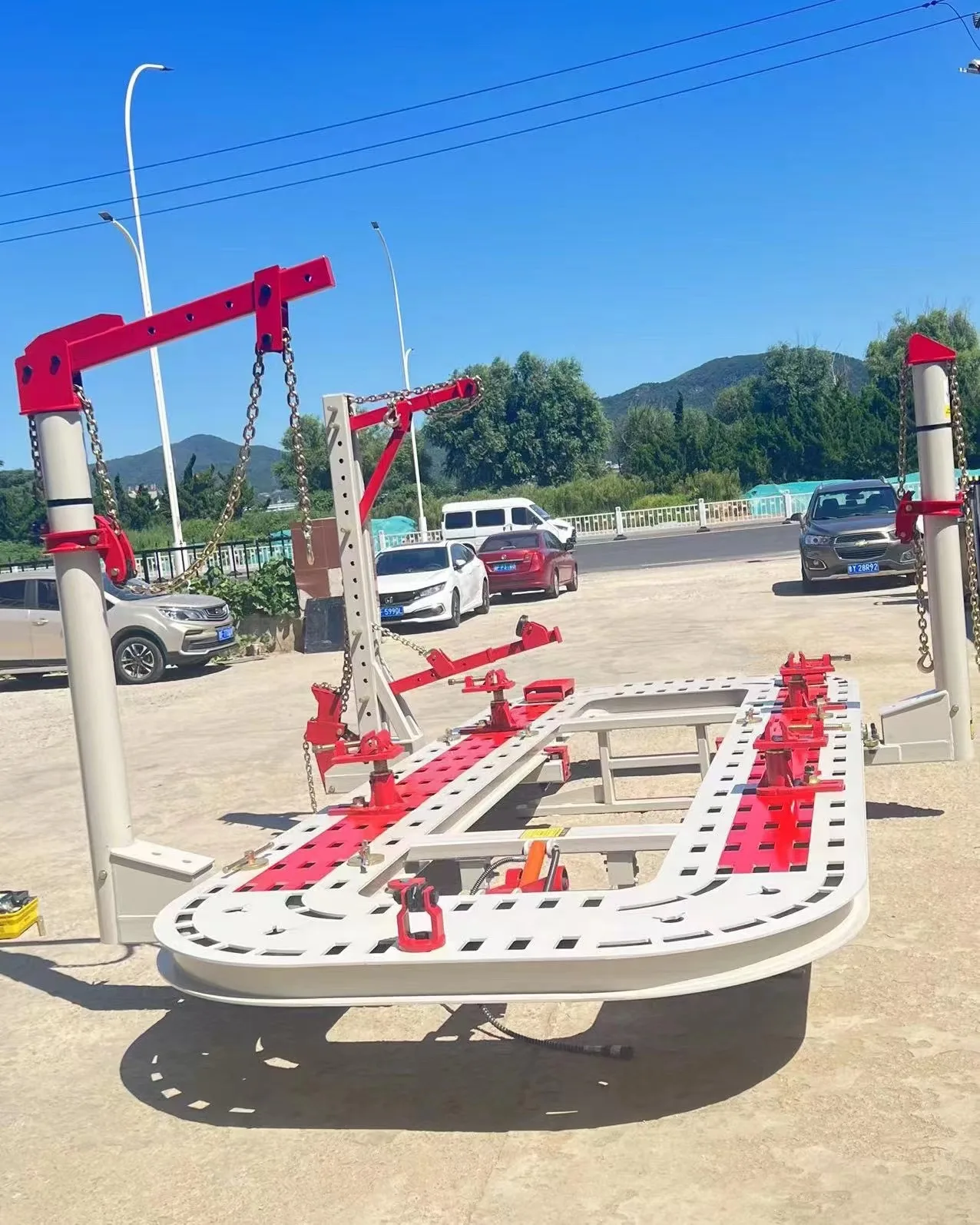 Work shop Auto three towers frame repair machine Car repair straighten bench Car Girder calibrator