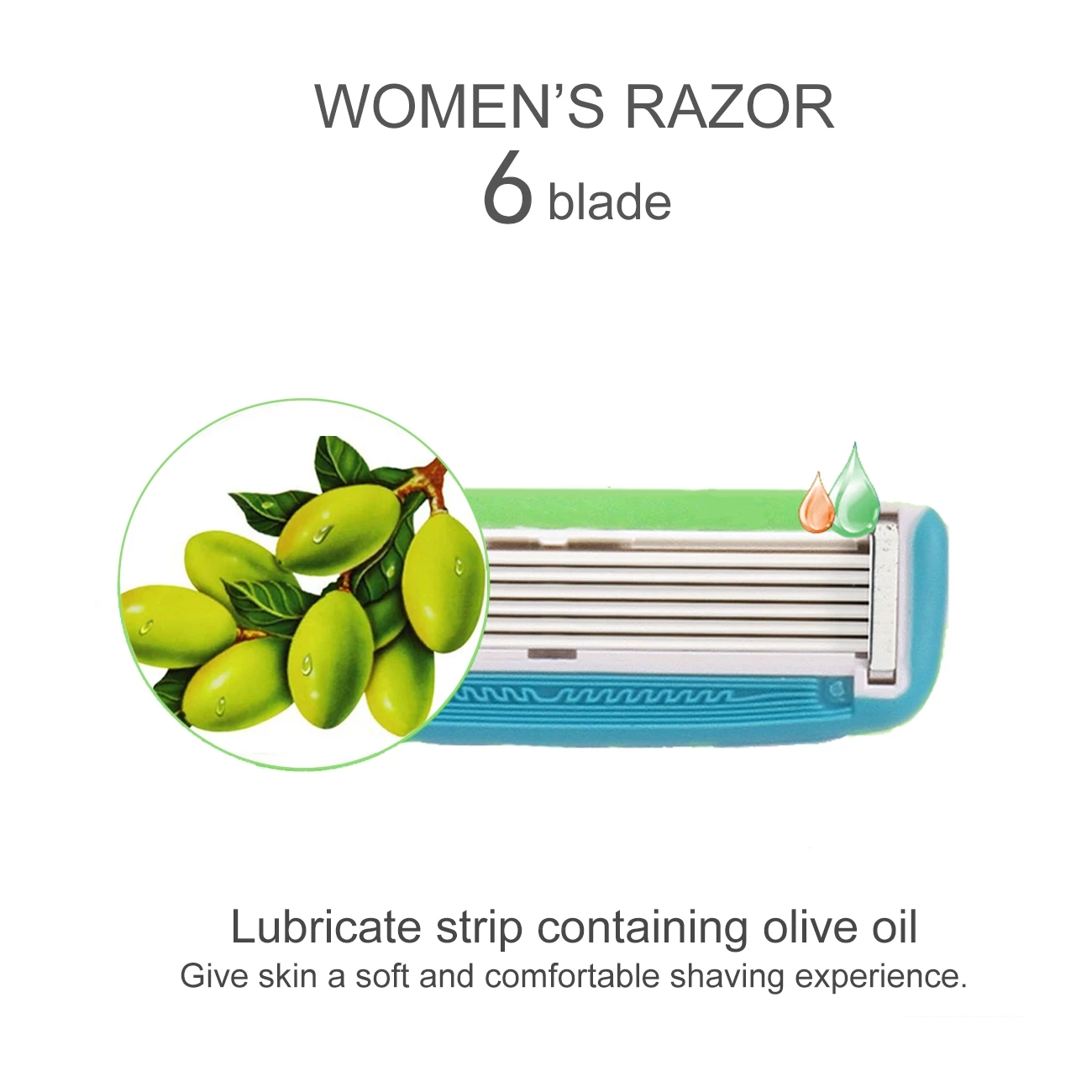 Woman Manual shaving knife 1 pieces Rubber Umbrella Handle ladies shaving razor