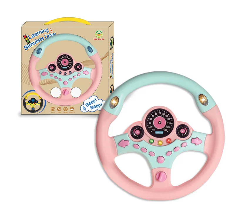 Early Educational Simulated Steering Wheel 360 Degree Rotation Musical Child Steering With Light and Musical Electronic Kids