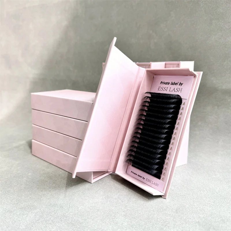 wholesale 0.05 CC 8mm-25mm Russian Volume Eyelash Extension pesta as Matter Black Mink Lashes 0.03 Cashmere lash trays