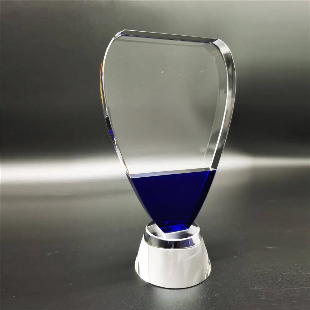 Customized 3d Carved Circular Blank Glass K9 Crystal Trophy Transparent Crystal Plaque By The Manufacturer