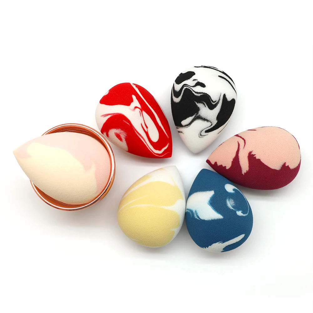 Yally washable latex free beauty make up sponge blender marble makeup sponge