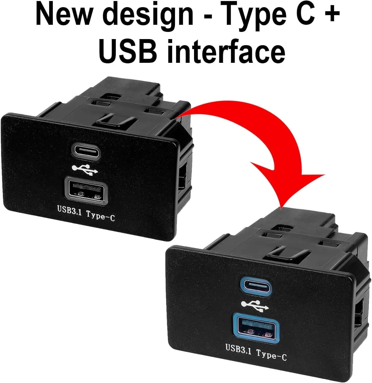 Ford SYNC 3 USB-C Hub Stand Dual USB Interface Module Upgrade USB Type - C Module To Version 3.4