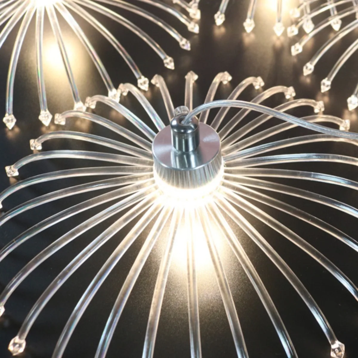 Wholesale 10 Heads LED Acrylic Dandelion Chandelier Luminous Ceiling Wedding  Lights Decoration Props Decorations