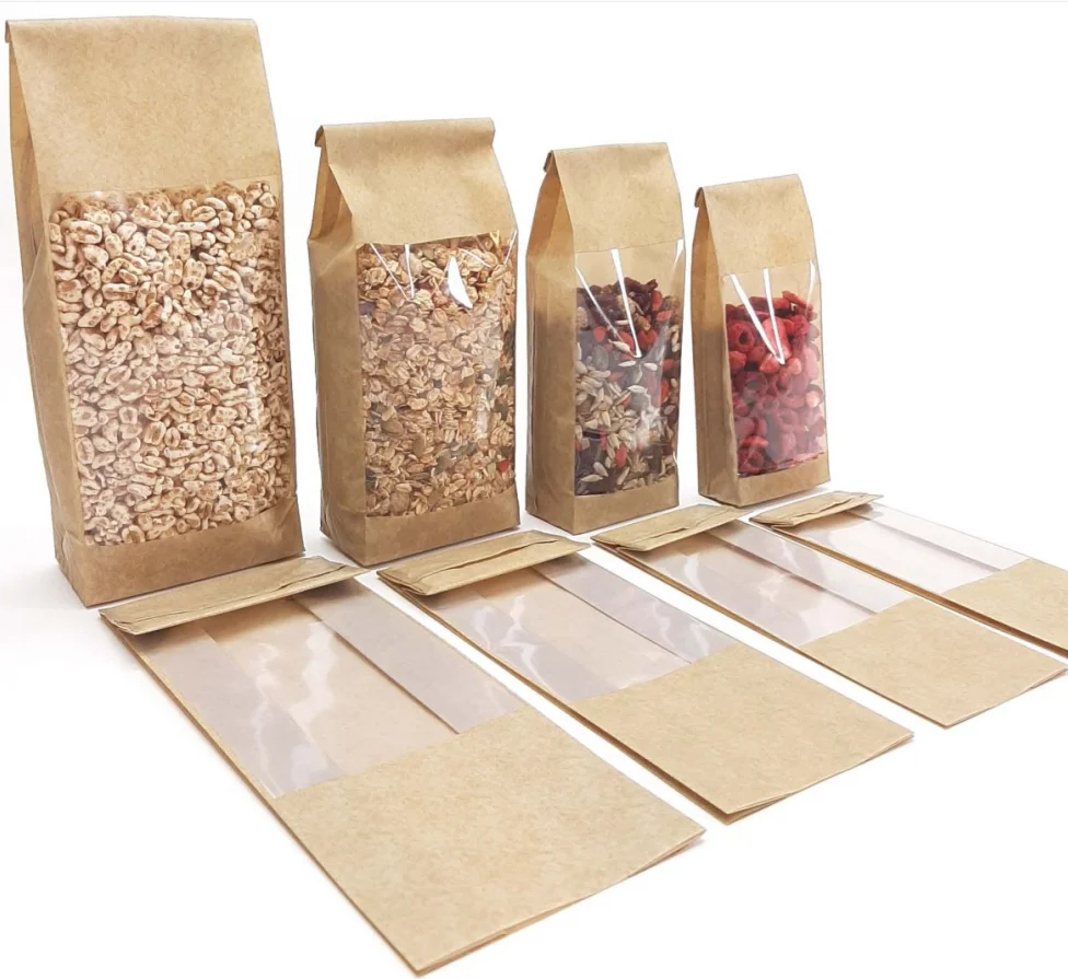 Custom Printing Transparent Opp Square Bottom Baking Bread Cake Plastic Packaging Bags Wholesale