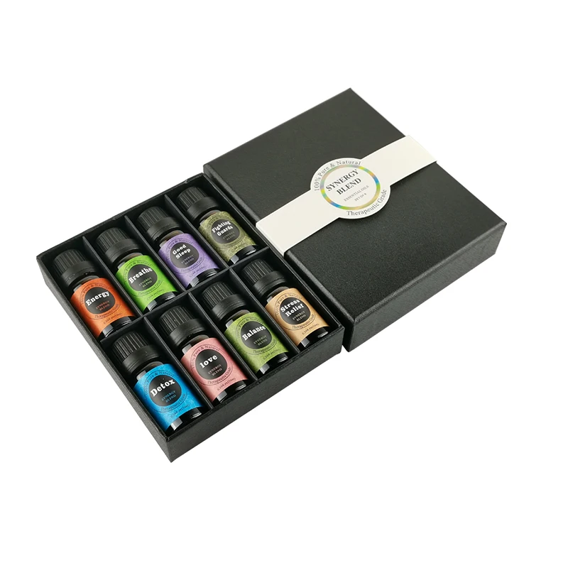 Organic Pure Aromatherapy Essencial Oils For Diffuser Relaxation 8 In 1 Essential Oil Set