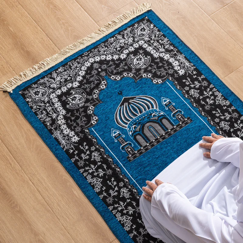 wholesale foldable luxury portable islamic saudi arabia muslim prayer mat made Rug muslim gift set