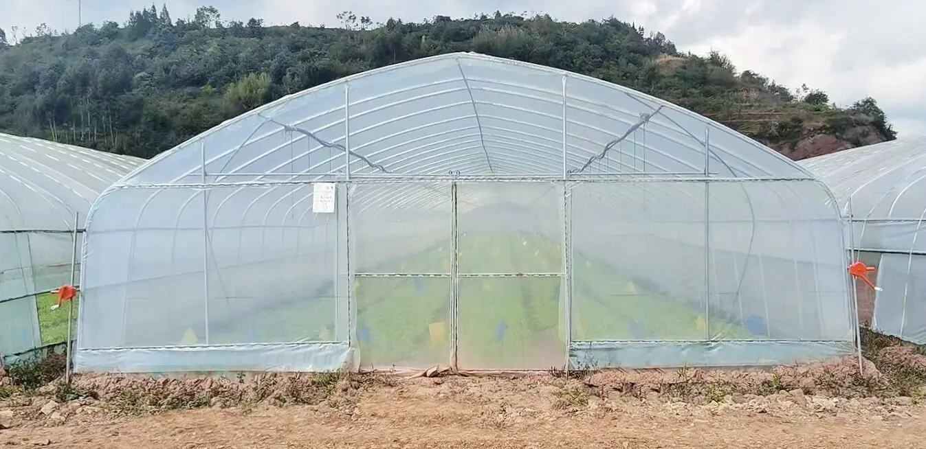 High Strength Commercial Agricultural Equipment Hydroponic Drip Irrigation Tomato Poly Tunnel Film Greenhouse