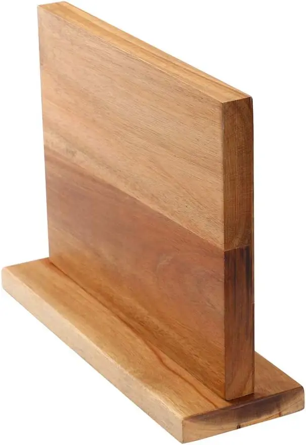Kitchen Messerblock Magnet Walnut Wood Magnetic Knife Block Holder Rack Double Sides Strong Magnetic Knife Stands