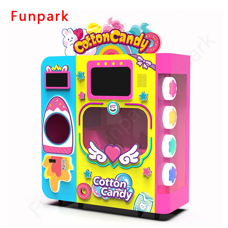Directly Factory New Design Full Automatic Cotton Floss Candy Machine Cotton Candy Vending Machines For Small Businesses