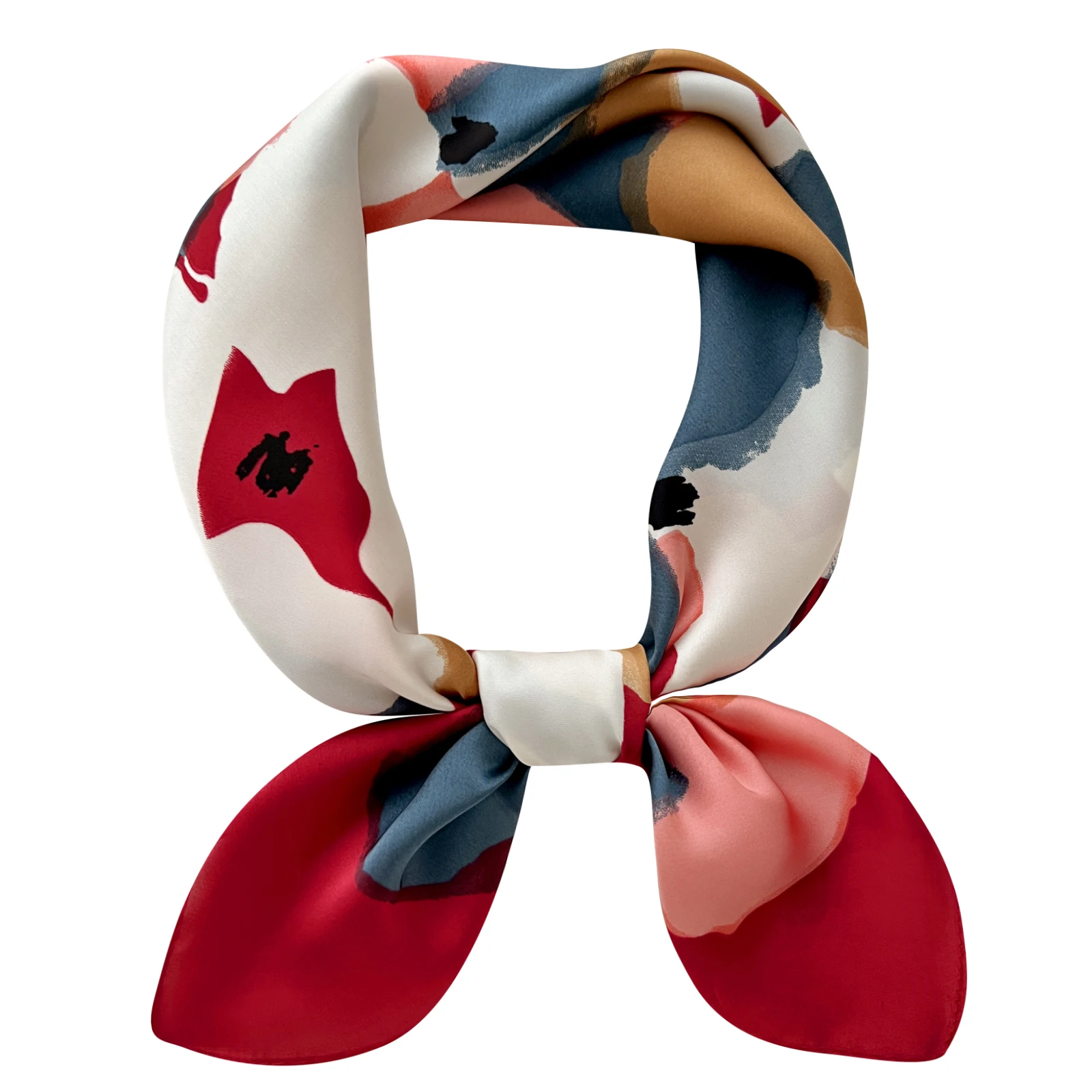 2024 Женский Летний Шелковый платок и с цветочным принтом