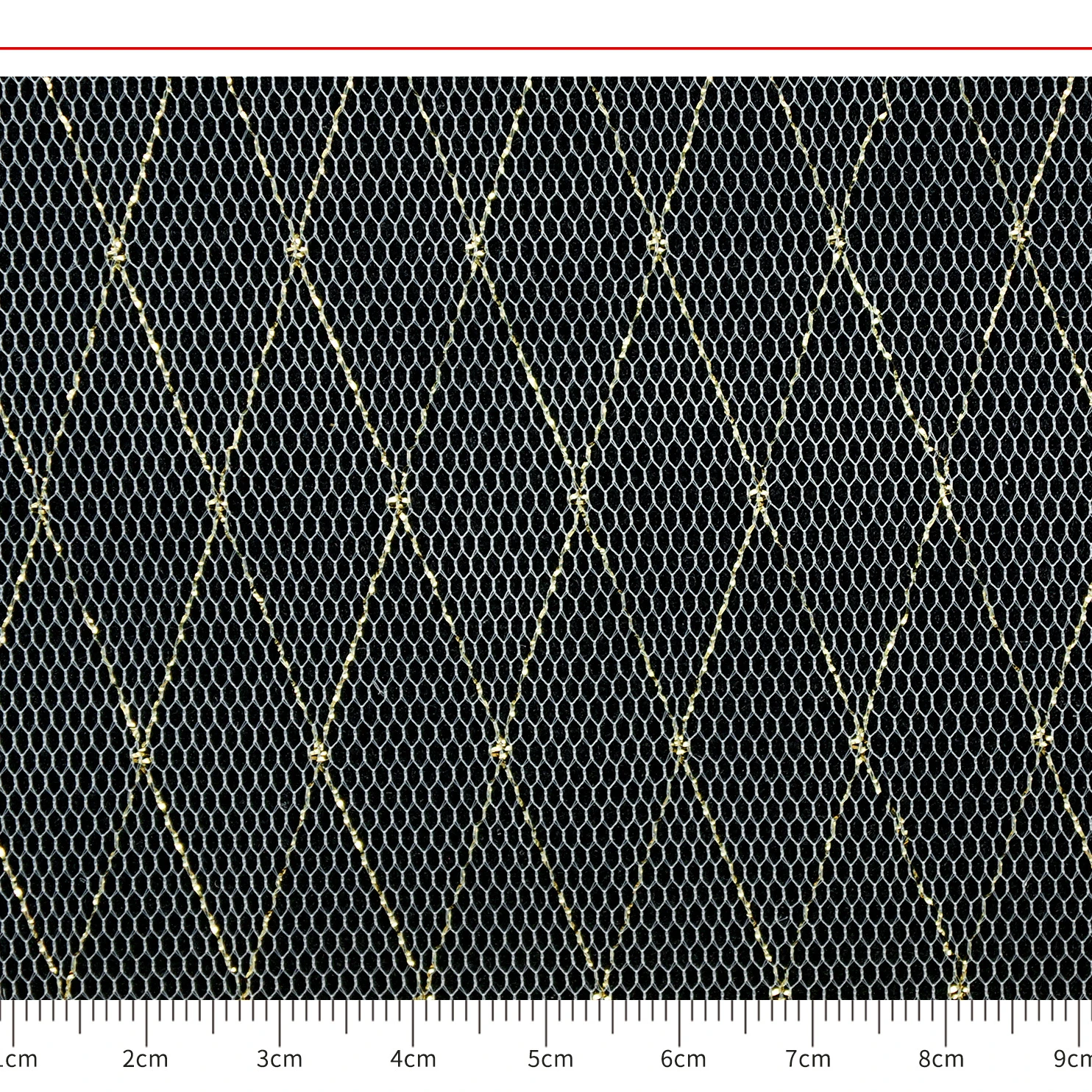 Ромб, Золотая пряжа, 100% нейлоновая сетка, тюль, ткань, блестящая сетка, ткань для одежды, свадебное украшение