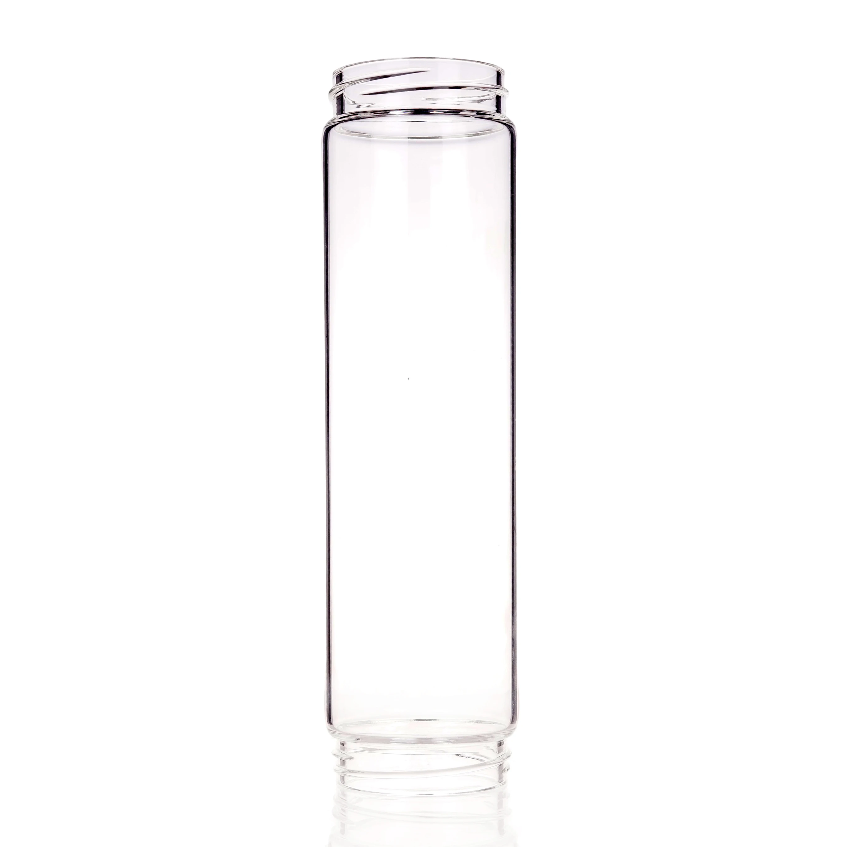 Bamboo Fiber Lid 600ml Borosilicate Drink Bottles Single Wall Glass Water Bottle with Filter