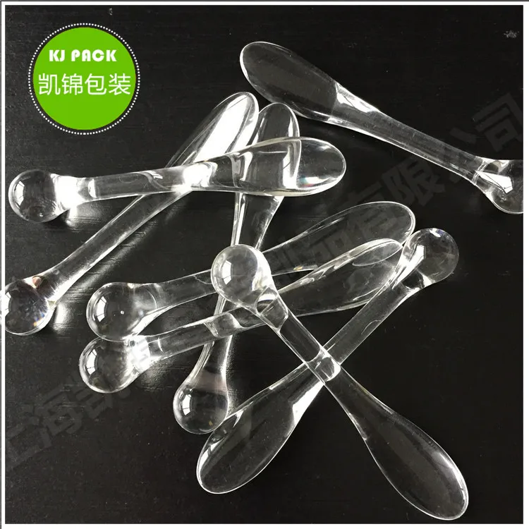  high selling Wholesale Custom Logo Transparent Plastic cosmetic facial spatula face cream