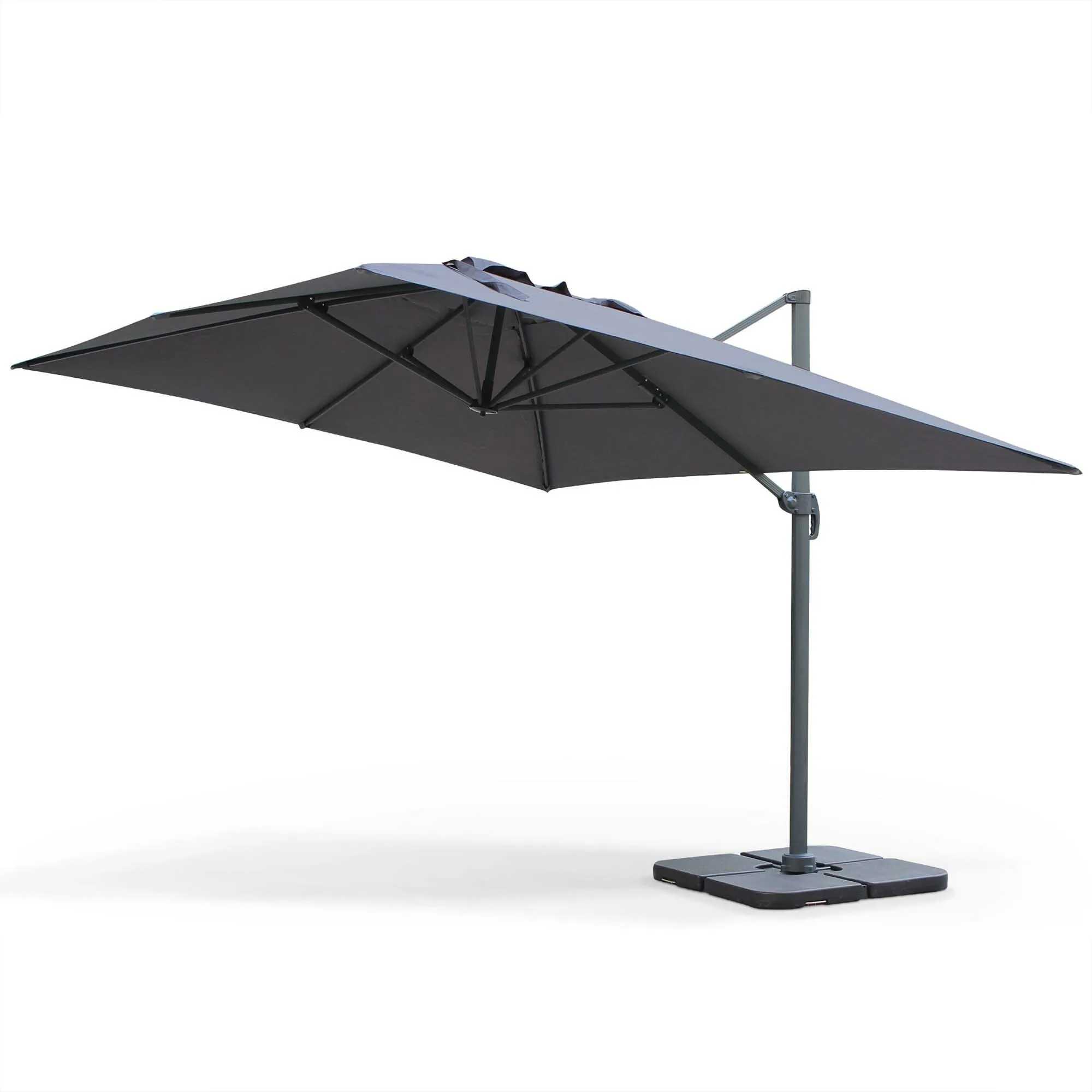 Factory direct sales of high quality 3x4M  waterproof aluminum offset square cantilever outdoor roma hanging umbrella
