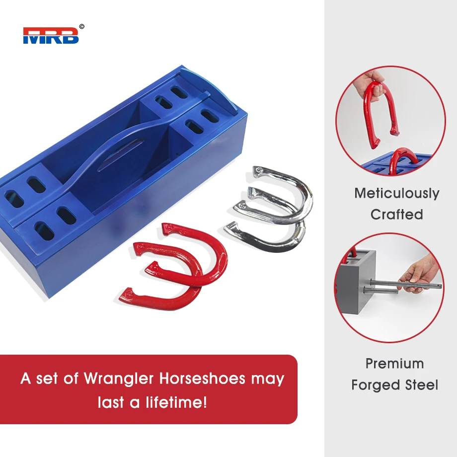 Factory Wholesale Outdoor sports games Horseshoe Sets Forged Type Iron OEM Customized Hot Steel