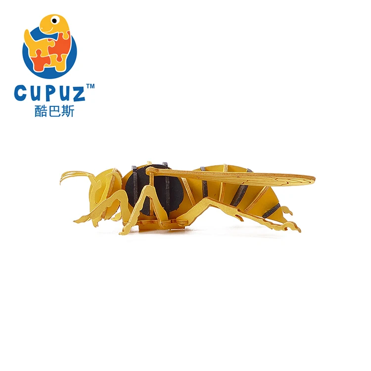 
Bee design educational 3d paper model for child 