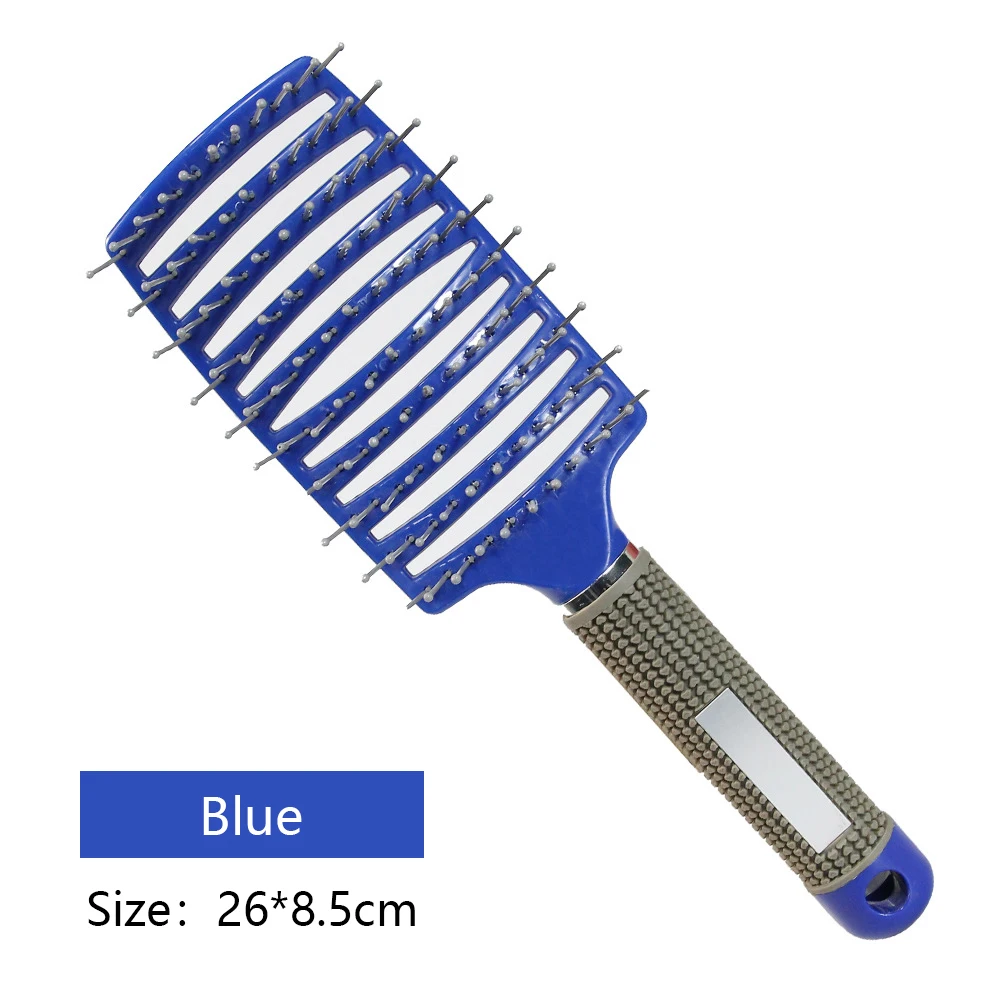 Professional Hairdressing Styling Tools Anti-static Massage Hairbrush Curved Vent Detangling Hair Brush for Fast Blow Drying