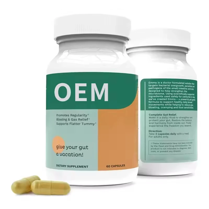 In Stock Oem Gas Bloating Relief Constip Berberine Hcl Gut Health Supplement 60 Capsules