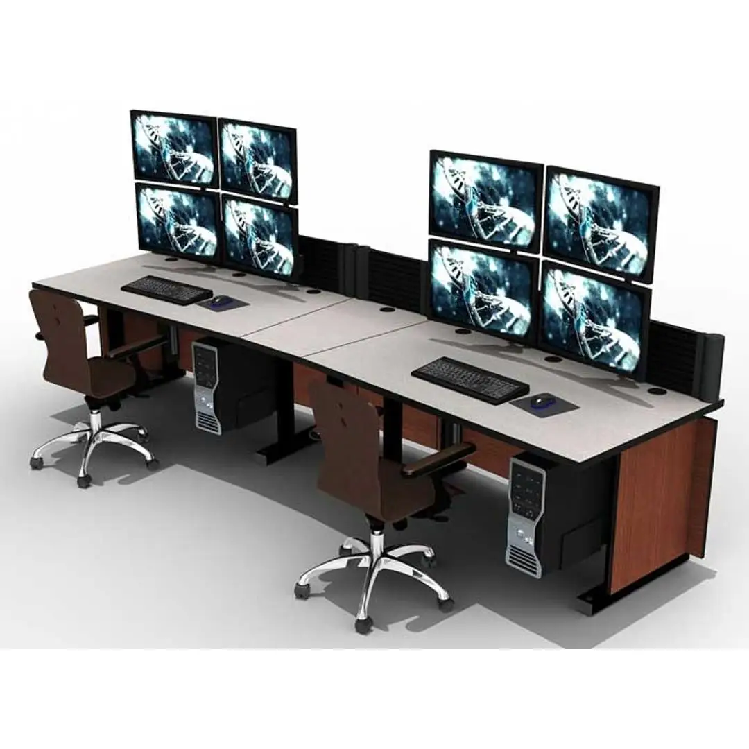 Custom Solutions Control Room Console Desk: Ideal Furniture for Security Monitoring and Broadcast Operations