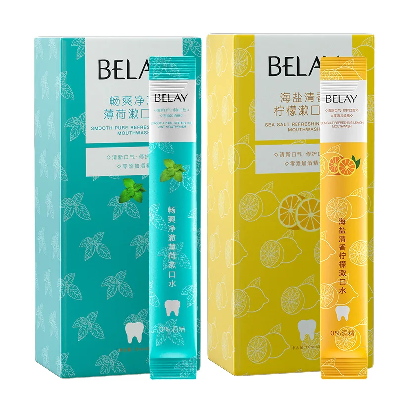 OEM ODM Private Label Lemon Mint Oral Mouthwash Tablets Whitening Cleaning Teeth Antiseptic Mouth wash