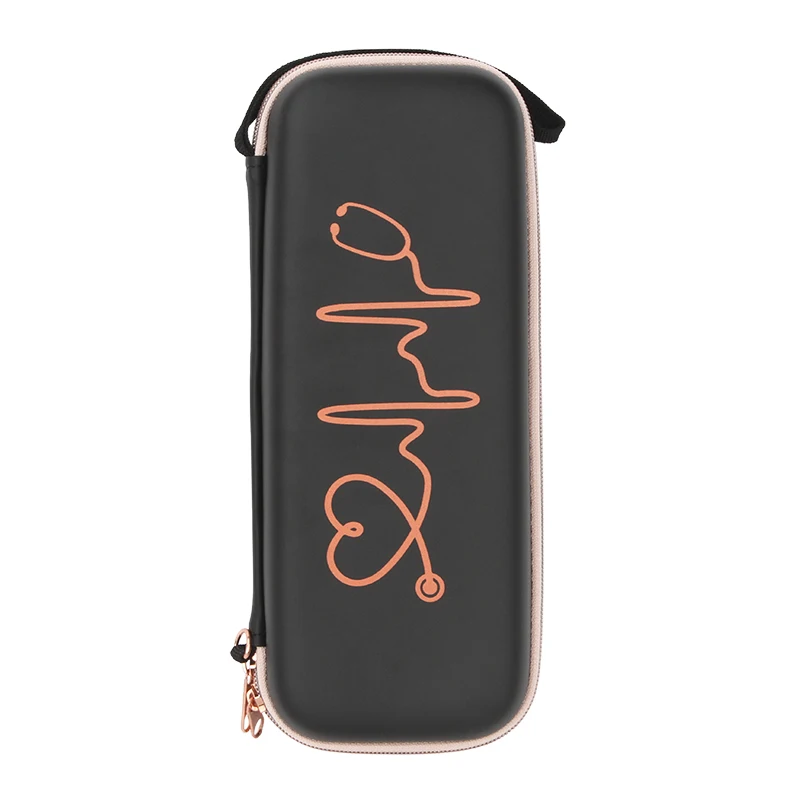 HONGJUN custom eva case travel zipper design logo pu stethoscope case for Doctors nurses