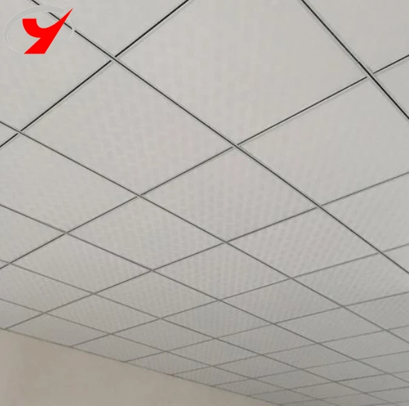 ZJGLEADER 595*595mm PVC Laminated Gypsum Ceiling Tiles high strength cheap fireproof ceiling panel