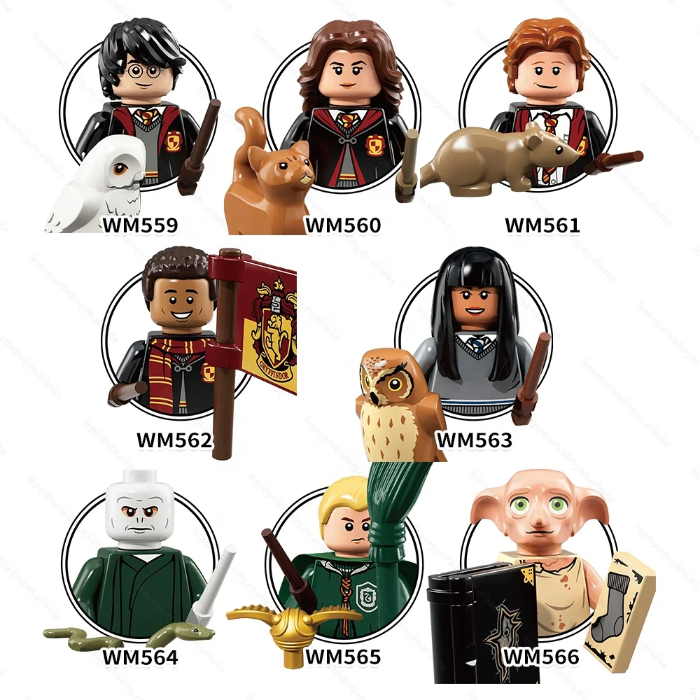 WM Blocks Potteres l Mini Action Figurely Harry Series Potterl Building Blocks Figures Mini Bricks Toys Juguetes