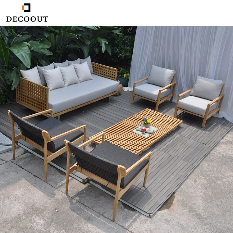 Modern Hotel Patio Teak Wood Sofa Set Designs With Teak Sofa Chair