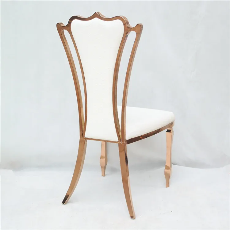High Quality Stainless steel Furniture Luxury Fashion Design Wedding Dining Banquet Chair