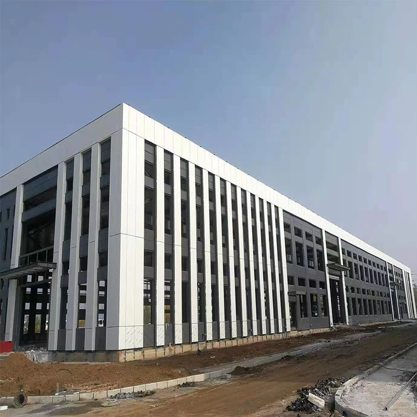 Customized prefabricated steel structure building low cost office hotel factory workshop warehouse steel building