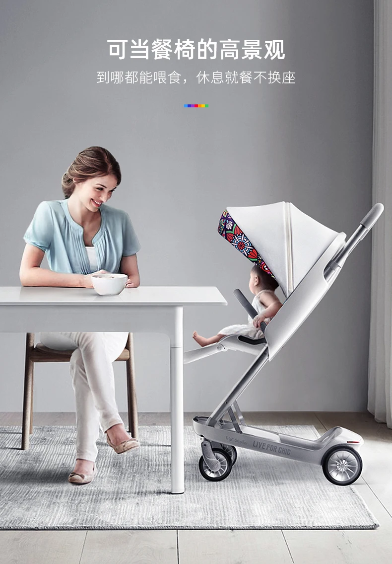 2022 3 Wheel Stroller Travel System with Smart Stroller Size
