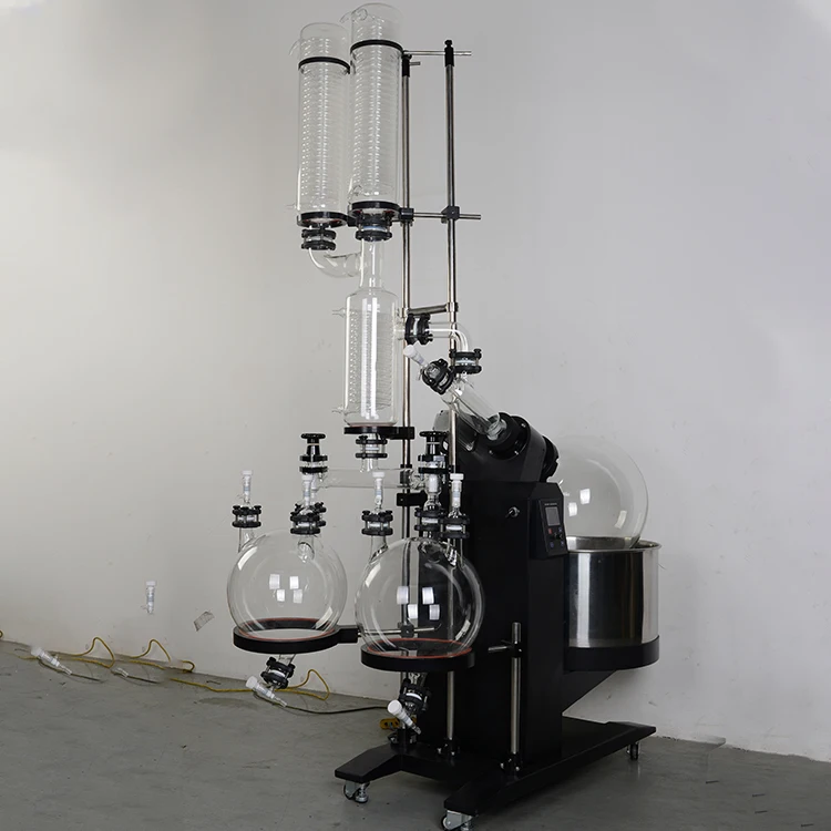 Re10-2cc Dual Condenser Receiver Rotary Evaporator Rotary Vacuum Flash Evaporator Evaporator 50 Liter 10L Electric 220V - 110V
