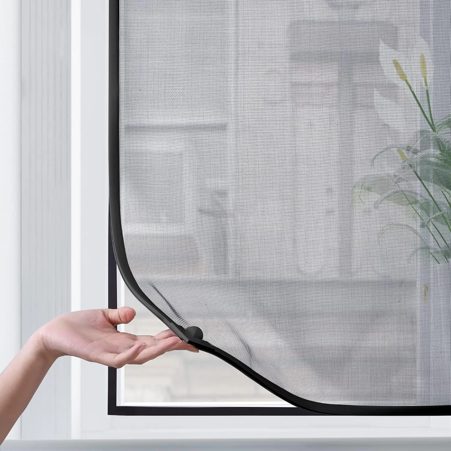 Magnetic Window Fly Mosquito Net Screen Full Frame Fiberglass DIY Magnetic Insect Screen Fly Insect Screen For Window
