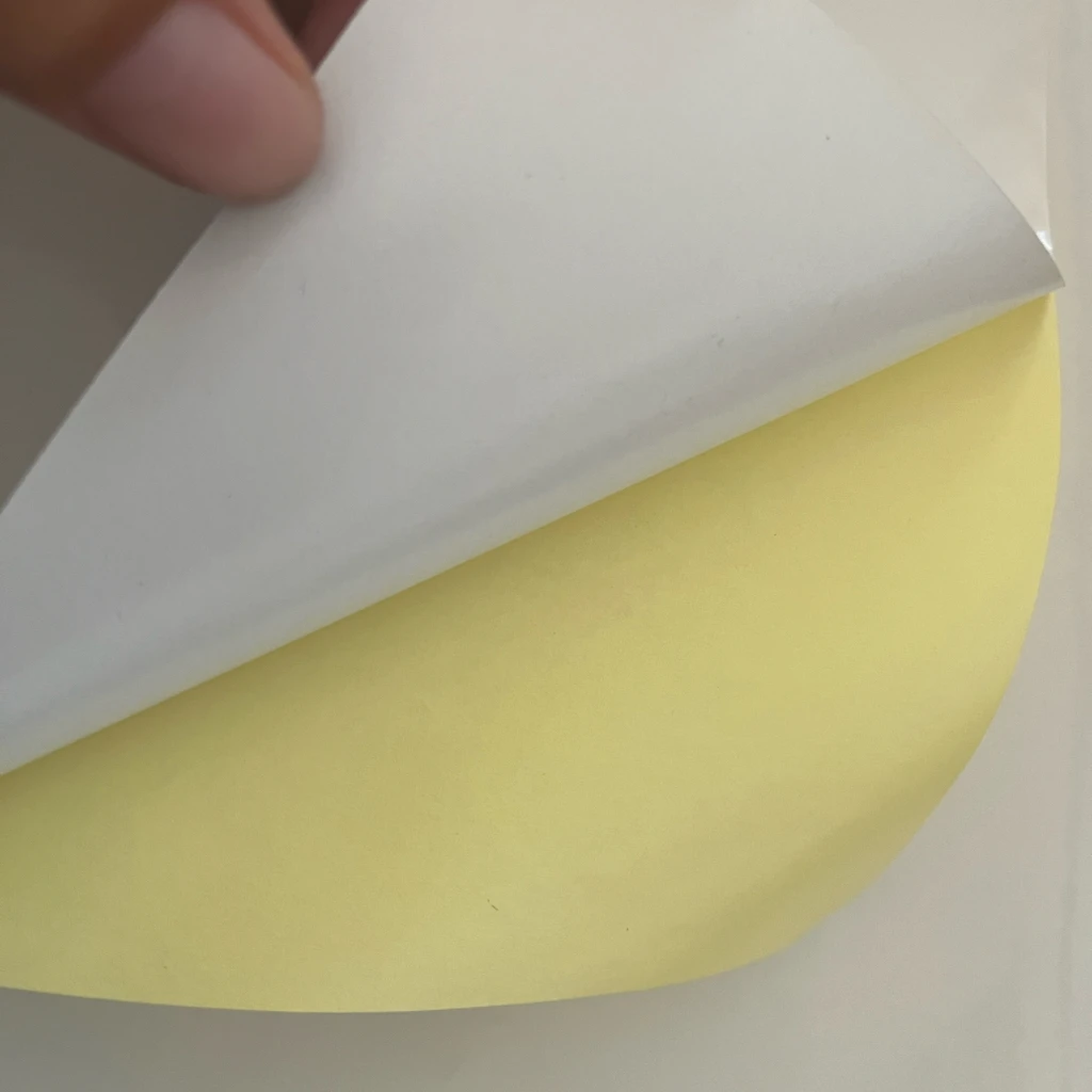 Mirror Coated Sticker Paper Slit Back with Yellow Liner
