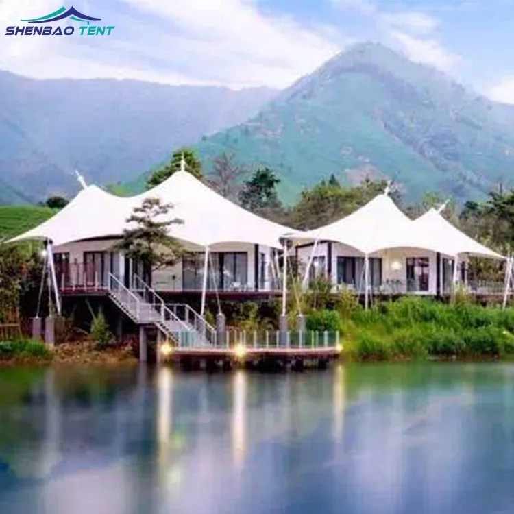 Waterproof beautiful luxury camping outdoor hotel house tent for resort