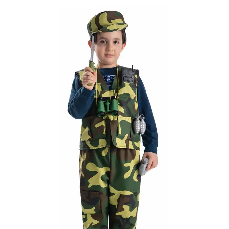 KSF Camouflage Soldiers Uniform Military Play Set And Tools For Kids Role Playing Toys